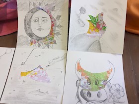 flow art im Atelier ART & Weise beim Workshop entstanden...